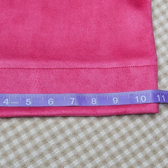 Bagatelle Funky Boho Pink Peacock Velour Wide Leg Cropped Zip Front Pants - Picture 10 of 13